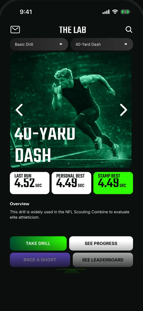 STAMP: The Lab, 40-yard dash