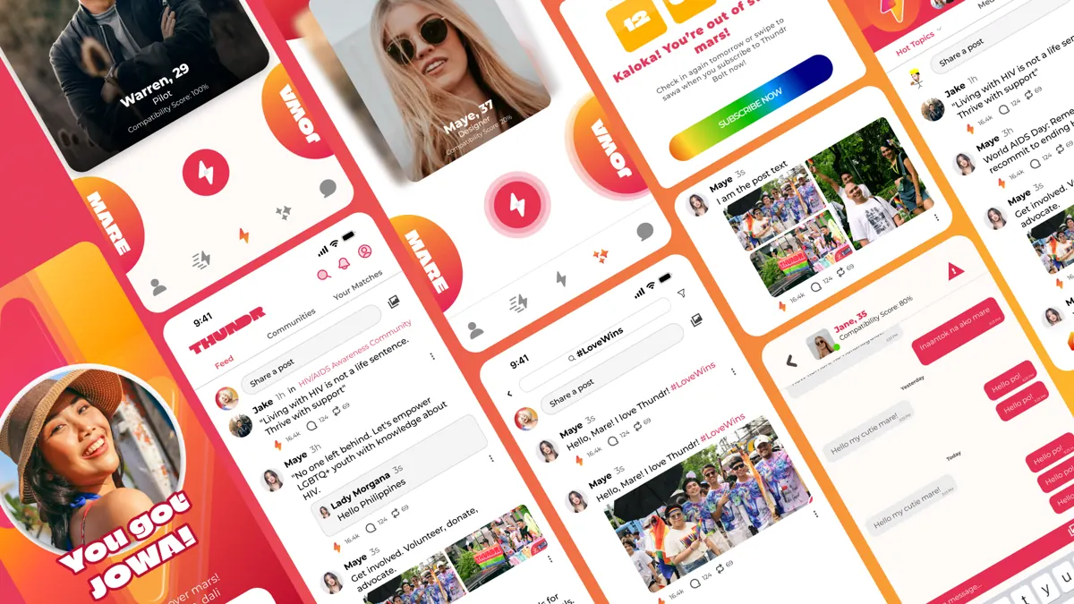 Thundr PH: A dating app for the LGBTQIA+ community in the Philippines.